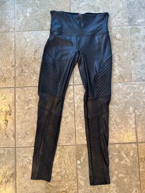 Black Faux Leather Moto Leggings